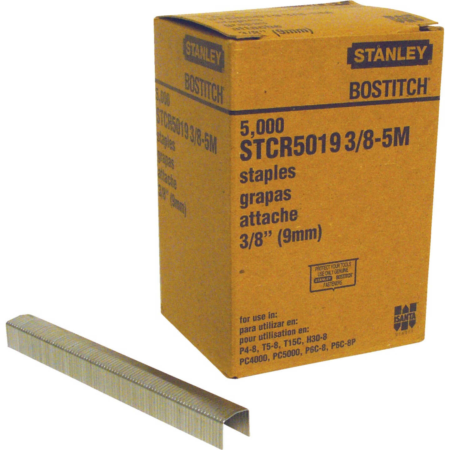 Bostitch Powercrown Hammer Tacker Staple, 3/8 In. (5000-Pack) Image 1