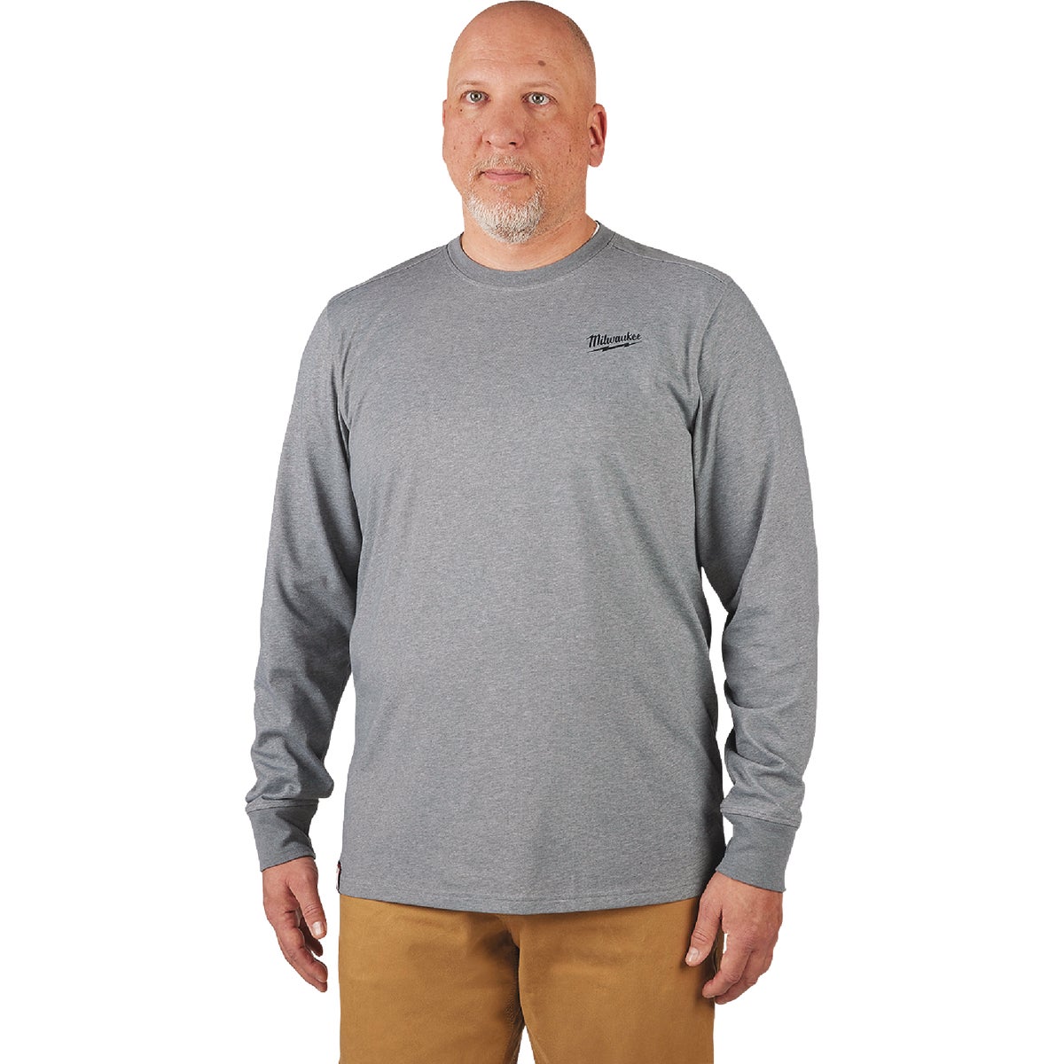 Milwaukee 2XL Gray Long Sleeve Unisex Hybrid Work Shirt - Baller